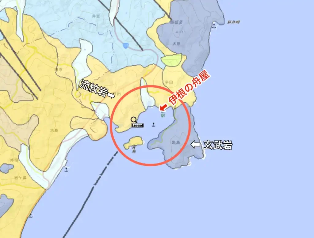 伊根の舟屋　地質図