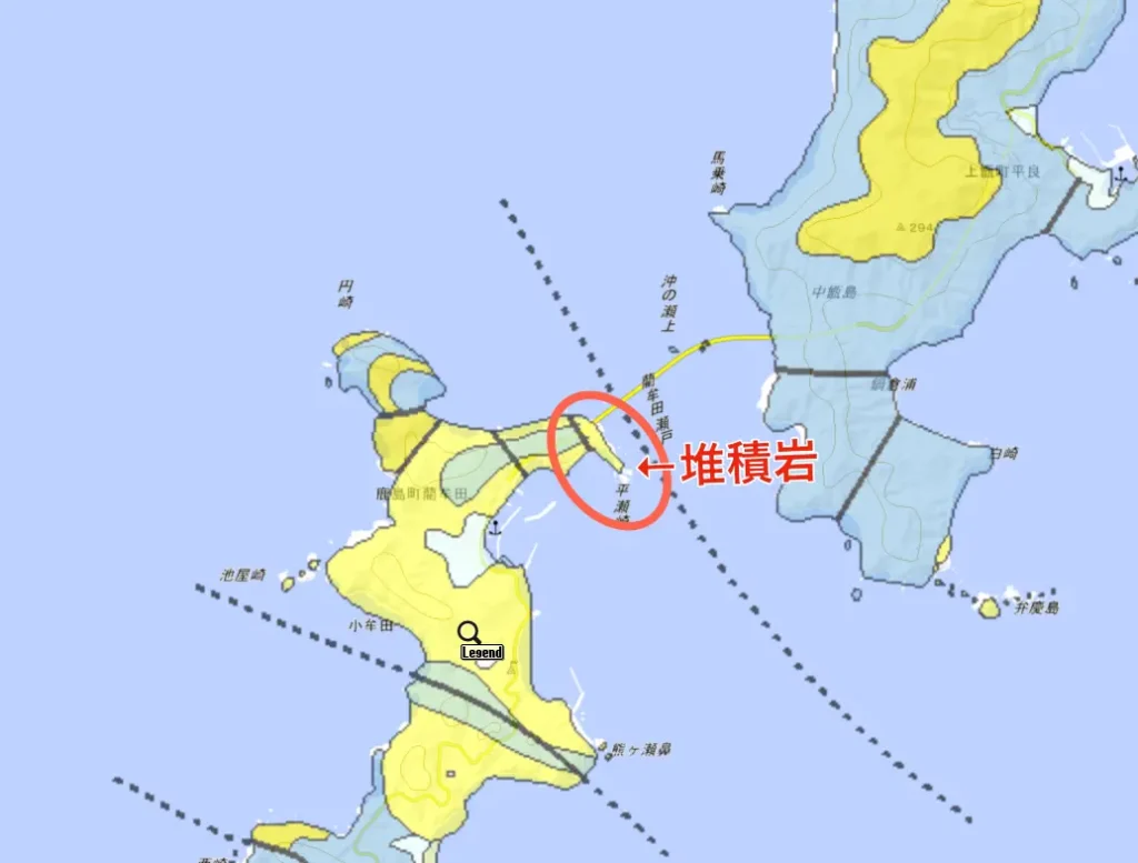 甑島 地質図