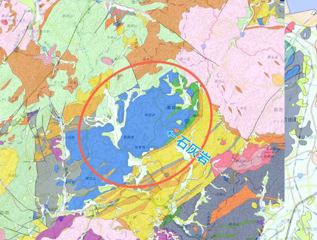 秋吉台　地質図
