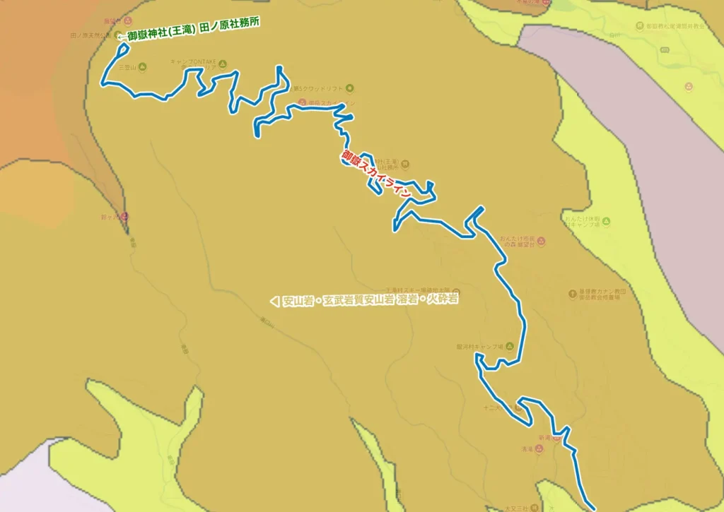 御嶽スカイラインの地質