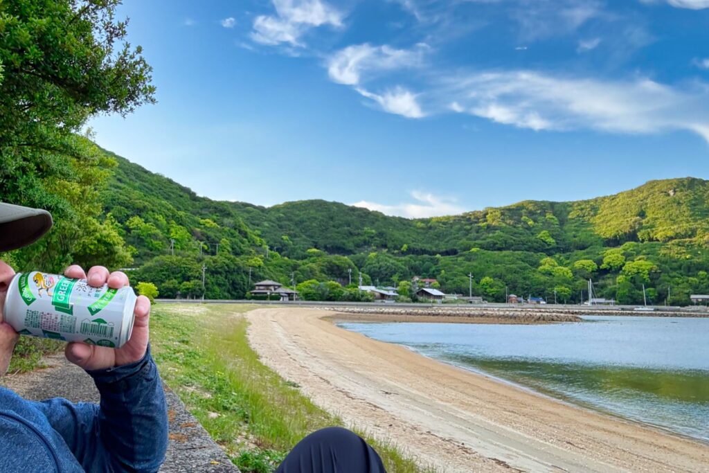 浜辺でゆっくり